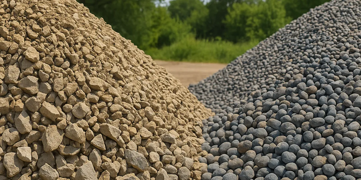 crushed stone or gravel