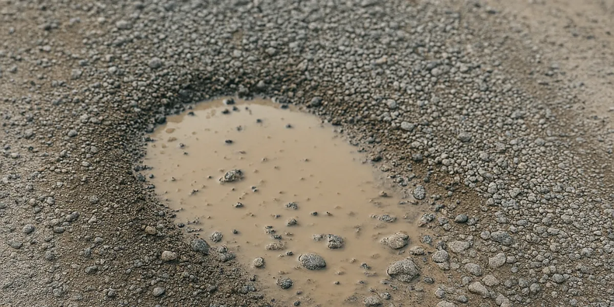 what causes potholes in your driveway